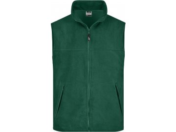 Pánská teplá fleece vesta zelená do 4XL