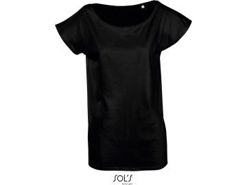 Dámská lehká tunika se širokým výstřihem. černá