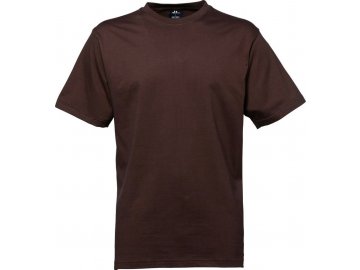 Pánské tričko z kvalitního materiálu, dvakrát předeprané česané bavlny vyšší gramáže hnědá