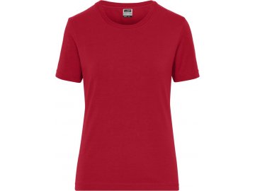 Dámské Bio pracovní tričko s elastanem Solid červená