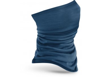 Prodyšný multifunkční tubus, šátek z vlny Merino modrá