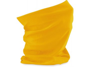 Jemný multifunkční šátek, čelenka z recyklovaného polyesteru hořčicová