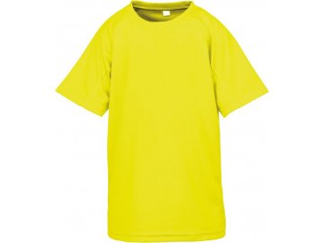 Dětské funkční tričko pro sport žlutá fluor
