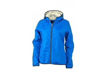 Sportovní zimní bunda pro volný čas s beránkem modrá