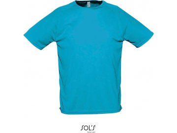 Pánské raglánové funkční sportovní tričko Sporty aqua