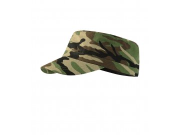 Bavlněná kšiltovka v army stylu Latino camouflage hnědá