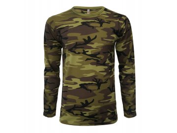 Pánské triko s dlouhým rukávem v barvách Military
