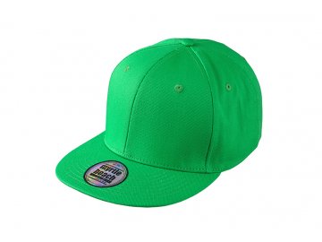 Trendy snapback kšiltovka ve vyšším profilu a rovným kšiltem green