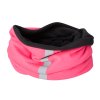 Tubulární multifunkční šátek s reflexním pruhem, růžová
