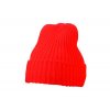 Pletená čepice s podšívkou červená
