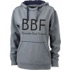 Mikina s potiskem BBF Brunette Best Friend šedý melír