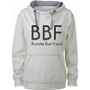 mikina s potiskem BBF Brunette Best Friend bílá