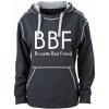 Mikina s potiskem BBF Brunette Best Friend černá