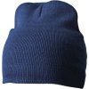 Dvojitě pletená těsně přiléhající čepice bez okraje modrá