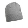 Pletená čepice s fleecovou podšívkou v oblasti čela šedá