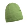 Pletená čepice s fleecovou podšívkou v oblasti čela zelená