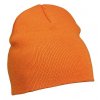 Zimní čepice bez okraje oranžová