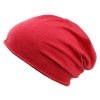 slabá čepice z Bio Bavlny v ležérním stylu Bio Cotton Beanie carmine