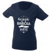 Dámské tričko NEJLEPŠÍ BABIČKA NA SVĚTĚ navy