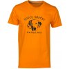 Pánské tričko s potiskem VŮDCE SMEČKY zlatý retrívr přede mnou oranžová