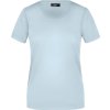 Příjemné dámské tričko s kulatým elastickým výstřihem modrá světlá