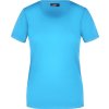 dámské tričko s kulatým elastickým výstřihem JN901  modrá aqua