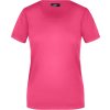 dámské tričko s kulatým elastickým výstřihem JN901 růžová