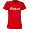 Dámské tričko s potiskem Družička nevesty cervena
