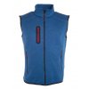 Módní pánská vesta z pleteného fleecu v melírovaném vzhledu modrá