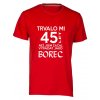 Pánské tričko s potiskem Trvalo Mi 45 let Než jsem začal vypadat jako borec cervena