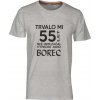 Pánské tričko s potiskem Trvalo Mi 55 let Než jsem začal vypadat jako borec sedy melir