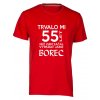 Pánské tričko s potiskem Trvalo Mi 55 let Než jsem začal vypadat jako borec červená