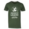 Pánské tričko s potiskem ZROZENÍ LEGEND se znamením STŘELEC zelená