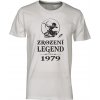 Pánské tričko s potiskem ZROZENÍ LEGEND se znamením STŘELEC bílá