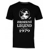 Pánské tričko s potiskem ZROZENÍ LEGEND se znamením STŘELEC černá