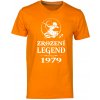 Pánské tričko s potiskem ZROZENÍ LEGEND se znamením STŘELEC oranžová