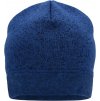 Velmi pohodlná odolná melírovaná čepice ze zaplétaného fleece modrá královská