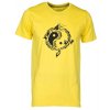 Pánské tričko s harmonizujícím  potiskem JIN JANG v designu draka zluta