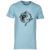 Pánské tričko s harmonizujícím  potiskem JIN JANG v designu draka modrasvetla