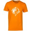Pánské tričko s harmonizujícím  potiskem JIN JANG v designu draka oranzova