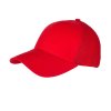 6 panelová kšiltovka  s prodyšnou 3D síťovinou na zadních panelech červená