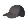 6 panelová kšiltovka  s prodyšnou 3D síťovinou na zadních panelech tmavě šedá