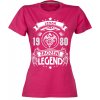 Dámské tričko Zrození legend dragon zvol si svůj měsíc a rok růžová