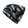 Klasická pletená čepice vzor camouflage černá