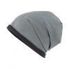 Ležérní čepice pro volný čas s fleecovým okrajem v kontrastní barvě šedá