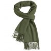 mb7308 Elegantní šála zakončená s třásněmi olive