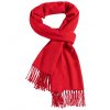 mb7308 Elegantní šála zakončená s třásněmi červená