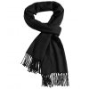 mb7308 Elegantní šála zakončená s třásněmi černá