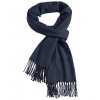 mb7308 Elegantní šála zakončená s třásněmi navy