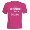 Dětské tričko jsem NEJSTARŠÍ DÍTĚ, pravidla tu určuji já růžová